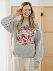 OU Sooners Prep Patch Gray Thrifted Sweatshirt