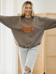 OSU Cowboys Wonka Football Charcoal Thrifted Sweatshirt