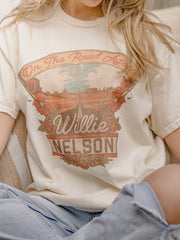 Willie Nelson OTR Highway Off White Thrifted Tee