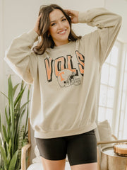 Vols Helmet Fade Sand Thrifted Sweatshirt