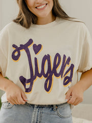 LSU Tigers Barbie Off White Thrifted Tee