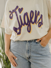 LSU Tigers Barbie Off White Thrifted Tee