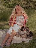 USA Floral Flag Pink Ellie Perfect Tee