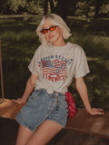 USA 250th Patriotic Off White Hi-Dive Tee