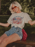 USA 250th Patriotic Off White Hi-Dive Tee