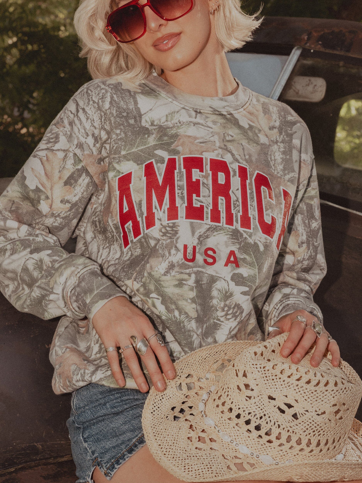 America Filled Gault Camouflage Sweatshirt