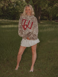 OU Sooners Helmet Fade Camo Weekend Mock Neck Sweatshirt