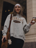 Nebraska Western Established Date Gray Mock Neck Reversible Sweatshirt