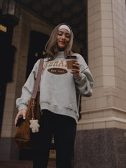 Nebraska Western Established Date Gray Mock Neck Reversible Sweatshirt