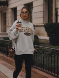 Oklahoma Western Established Date Gray Mock Neck Reversible Sweatshirt