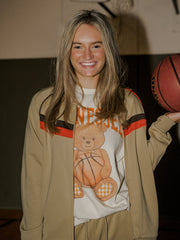 Tennessee Vols Basketball Bear Off White Thrifted Tee