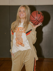 Tennessee Vols Basketball Bear Off White Thrifted Tee