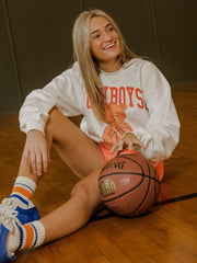 OSU Cowboys Basketball Bear White Sweatshirt