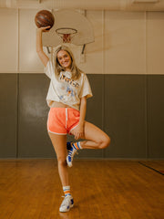 Vols Basketball Mascot Dunk Off White Thrifted Tee