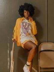 LSU Tigers Big Basketball Off White Thrifted Tee