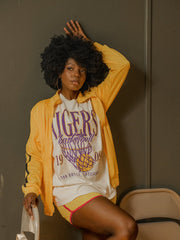 LSU Tigers Big Basketball Off White Thrifted Tee