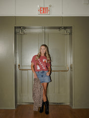 OU Sooners Retro Basketball Crimson CC Tee