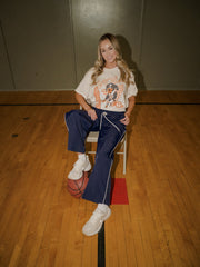 Tennessee Vols Courtside Basketball Off White Thrifted Tee