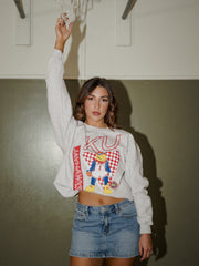 KU Jayhawks Courtside Basketball Ash Gray Thrifted Sweatshirt