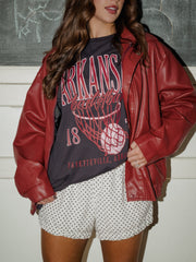 Arkansas Razorbacks Big Basketball Smoke One Size Tee