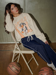 Tennessee Vols Courtside Basketball Sand Thrifted Sweatshirt