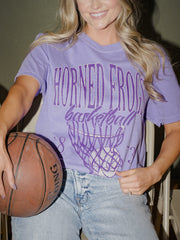 TCU Horned Frogs Big Basketball Violet Tee
