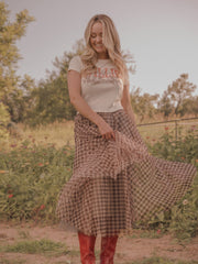 Willie Nelson Horses Off White Micro Cropped Tee