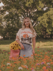 Willie Nelson Country Willie Off White Thrifted Tee