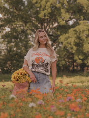 Willie Nelson Country Willie Off White Thrifted Tee