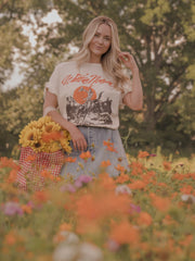 Willie Nelson Country Willie Off White Thrifted Tee