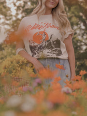 Willie Nelson Country Willie Off White Thrifted Tee