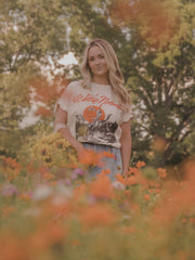 Willie Nelson Country Willie Off White Thrifted Tee