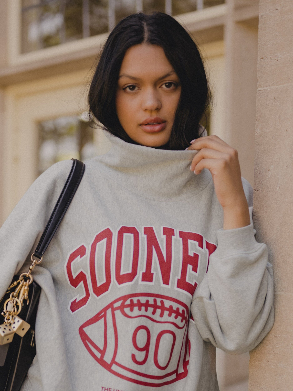 *COMING SOON* OU Sooners Campus Classic Gray Roll Neck Sweatshirt