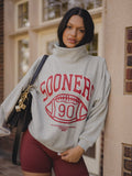 *COMING SOON* OU Sooners Campus Classic Gray Roll Neck Sweatshirt