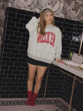Texas Tech Tall Boy Gray Mock Neck Reversible Sweatshirt