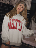 Texas Tech Tall Boy Gray Mock Neck Reversible Sweatshirt