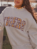 *COMING SOON* LSU Tigers Varsity Plaid Mock Neck Sweatshirt