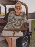 *COMING SOON* Tennessee Vols Block Stich Black/White Stripe Long Sleeve Top