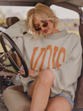 Tennessee Vols Tall Boy Gray Mock Neck Reversible Sweatshirt