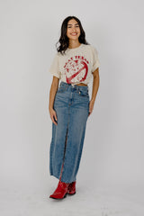 Beat Texas Horn Busters (Crimson Ink) Off White Thrifted Tee