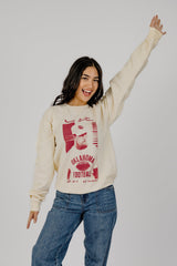 OU Barry Switzer Football Parchment Sweatshirt