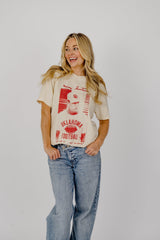 OU Barry Switzer Football Ivory Tee