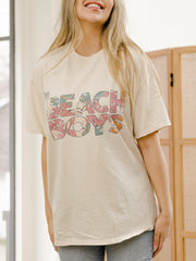 The Beach Boys Neon Palm Off White Thrifted Tee