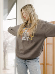 Willie Nelson Guitar Sunset Charcoal Thrifted Sweatshirt