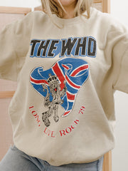 The Who Lion Flag Sand Thrifted Sweatshirt