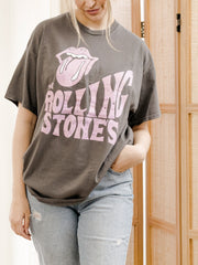 Rolling Stones Dazed Charcoal Thrifted Distressed Tee