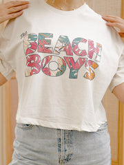 The Beach Boys Neon Palm Off White Cropped Tee