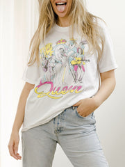 Queen On Stage Puff White Comfort Wash Tee