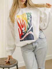 The Beach Boys Surfin USA White Thrifted Sweatshirt