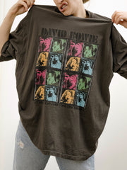 One Size David Bowie Kit Kat Club Pepper Oversized Tee